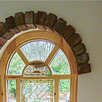 Feature brick and wood frame window